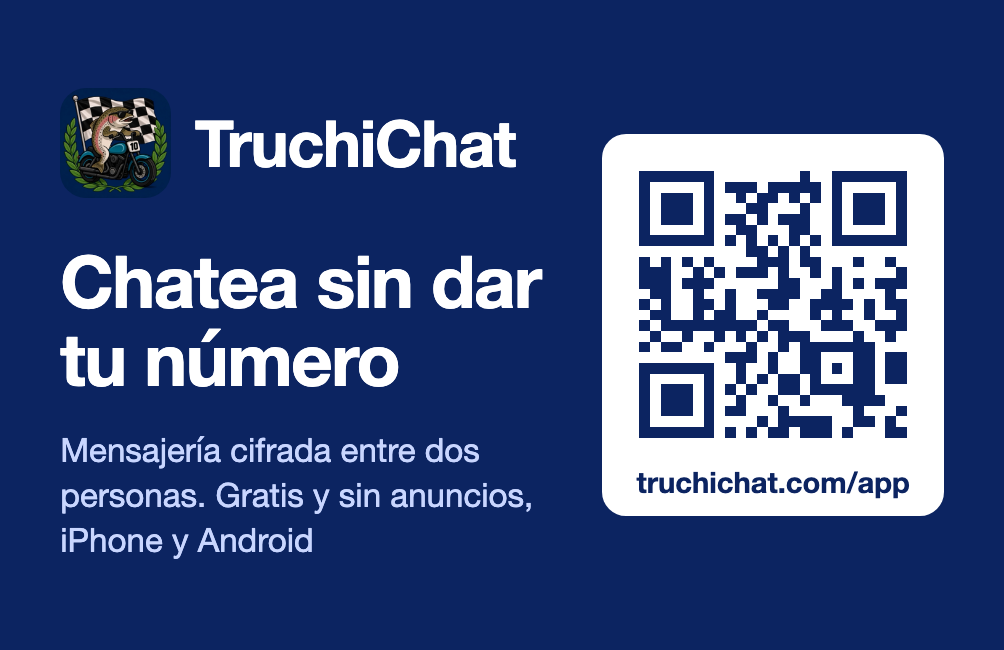 Tarjeta de TruchiChat con su QR